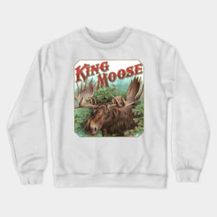 King Moose - Vintage Cigar Box Art Crewneck Sweatshirt